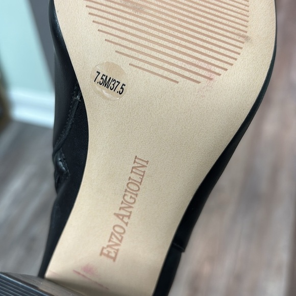 Enzo Angiolini Hadie Leather Block Heel Booties 7.5 - Picture 8 of 9